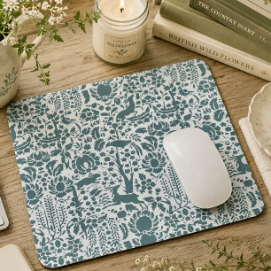 Tapis De Souris Oiseau, Cerf, motif folklorique des arbres