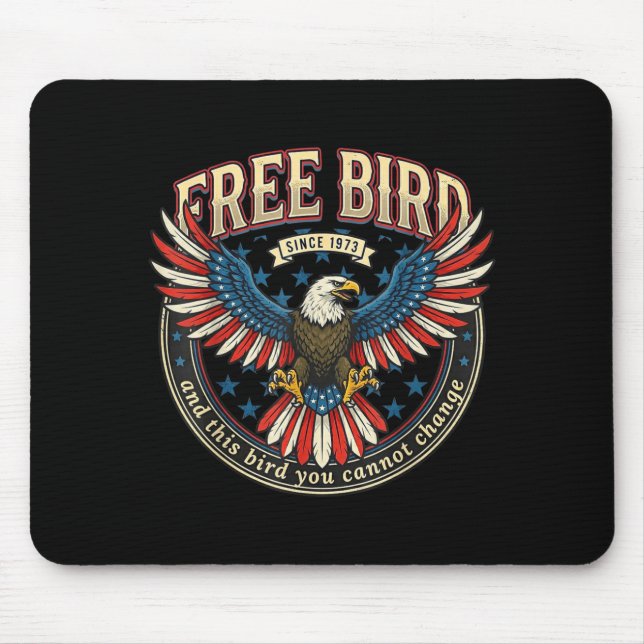 Tapis De Souris Oiseau cet oiseau ne peut pas changer aigle 4 juil (Devant)