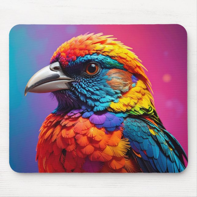 Tapis De Souris oiseau coloré (Devant)
