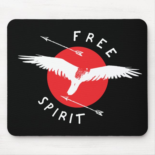 Tapis De Souris Oiseau De Prey Esprit Libre (Devant)