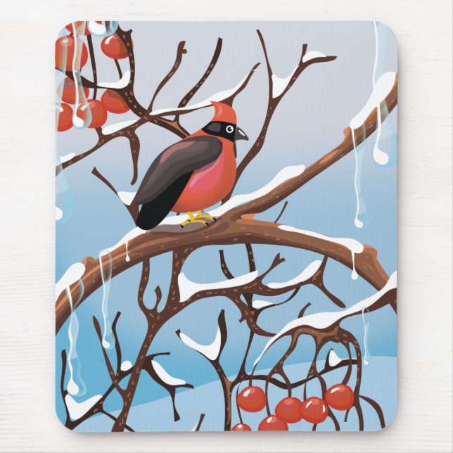 Tapis De Souris oiseau d'hiver (Devant)