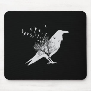 Tapis De Souris Oiseau du Corbeau noir