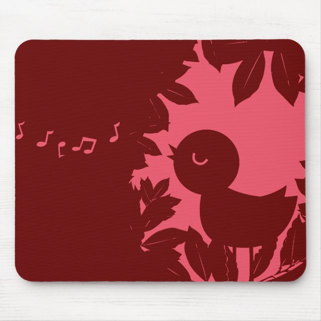 Tapis De Souris Oiseau Mousepad de chant (Devant)