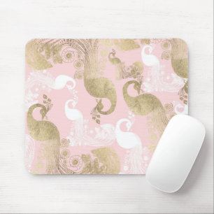 Tapis De Souris Oiseau royal rose