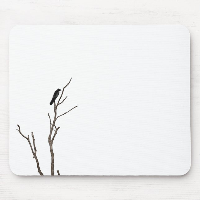 Tapis De Souris Oiseau simple sur une branche | Mousepad (Devant)