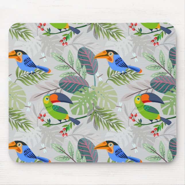 Tapis De Souris Oiseau Toucan mignon, Motif de tous les jours, Aqu (Devant)