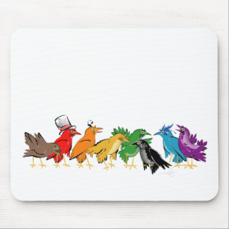 Tapis De Souris Oiseaux colorés d'une plume