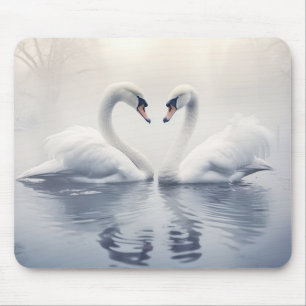 Tapis De Souris Oiseaux de cygne faune sauvage Art coloré
