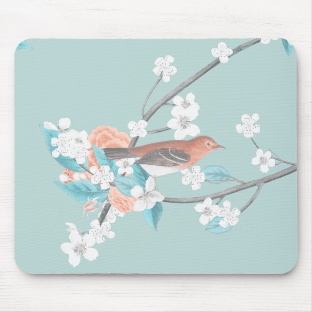 Tapis De Souris Oiseaux et fleurs (Devant)
