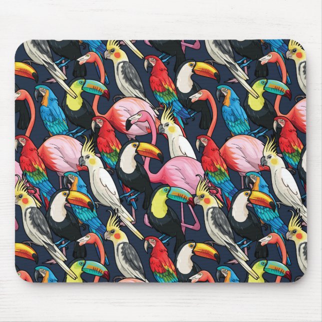 Tapis De Souris Oiseaux exotiques (Devant)