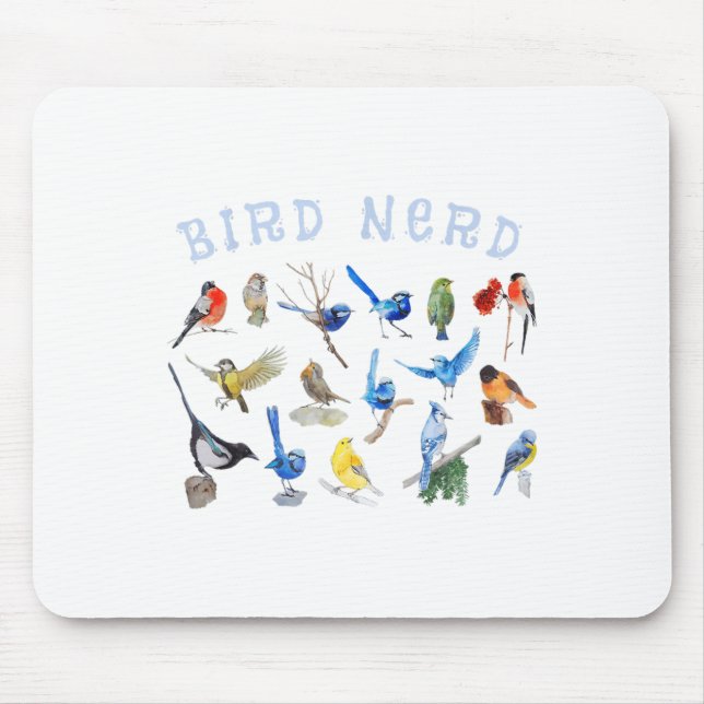 Tapis De Souris Oiseaux Observation Nerd Oiseaux Oiseaux Amateurs  (Devant)