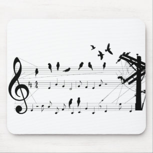 Tapis De Souris Oiseaux sur un mousepad de score