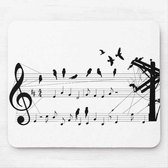 Tapis De Souris Oiseaux sur un mousepad de score (Devant)