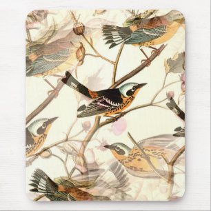Tapis De Souris Oiseaux sur une branche