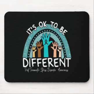 Tapis De Souris Ok Be Different Rainbow Turquoise Ribbon Warrior P