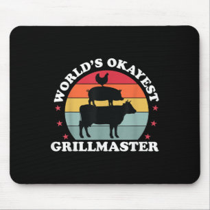 Tapis De Souris Okayest Grillmaster Funny Bbq Grilling Meat Smoat