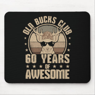 Tapis De Souris Old Bucks Club 60 Ans De Chasseur Awesome 60th Bir