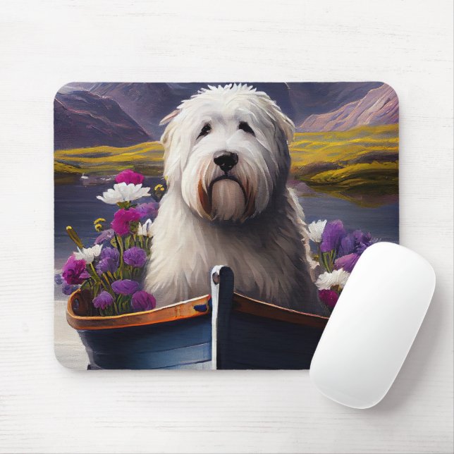 Tapis De Souris Old English Sheepdog sur Paddle : Une aventure Pit (Avec souris)