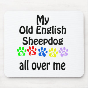 Tapis De Souris Old English Sheepdog Walks Design