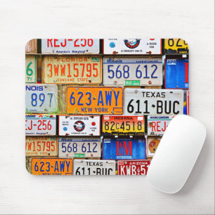 Tapis De Souris Old License Plates