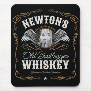 Tapis De Souris Old Moonshine Whiskey Étiquette AJOUTER PHOTO Nom