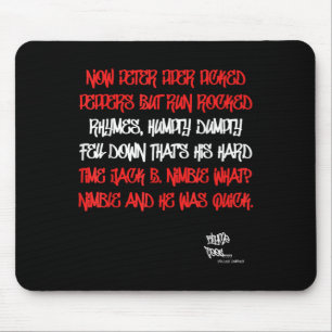 Tapis De Souris Old School Rap Hip hop Peter Piper Citation 80s D
