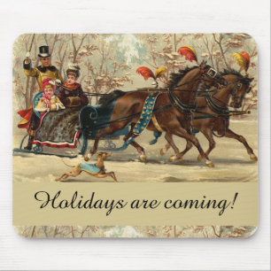 Tapis De Souris Older and Younger Sisters Ride - Mary Evans