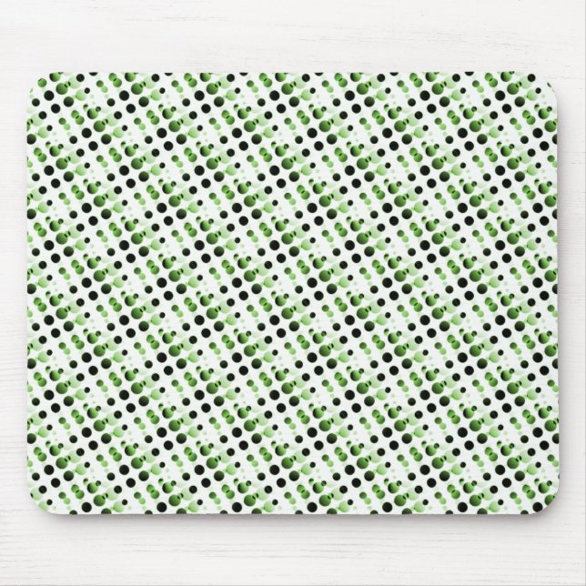 Tapis De Souris Olive Green Bulles rétro Mousepad (Devant)