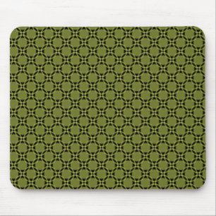 Tapis De Souris Olive Green Cercles funky Mousepad