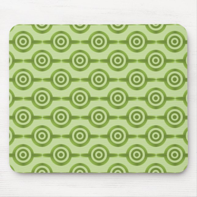Tapis De Souris Olive Green Cercles tendance Mousepad (Devant)