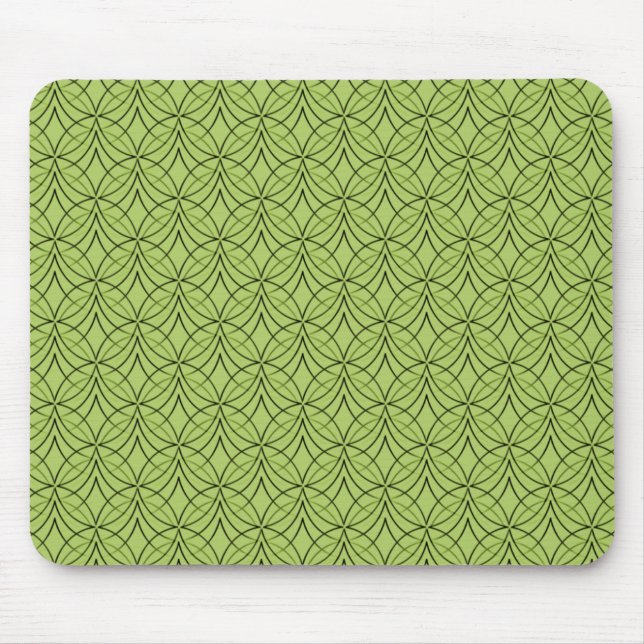 Tapis De Souris Olive Green Metro Retro Mousepad (Devant)