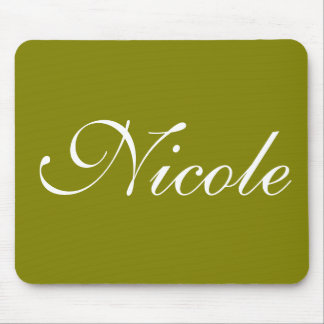 Tapis De Souris Olive Green Mousepad, Customized Name