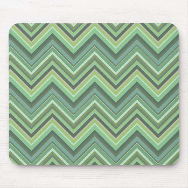Tapis De Souris Olive green zigzag stripes (Devant)
