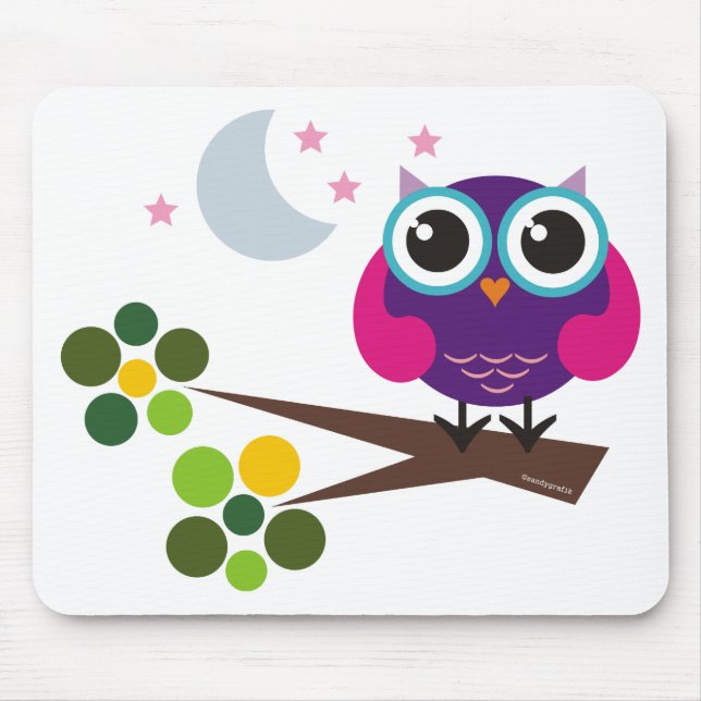 Tapis De Souris Oliver, le hibou (Devant)