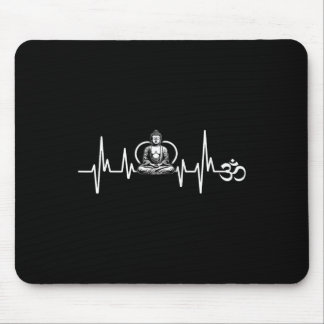 Tapis De Souris Om Battement Cardiaque Drôle Ohm Yoga Méditation C