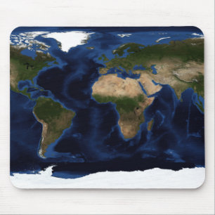 Tapis De Souris Ombrage topographique et bathymétrique de la terre
