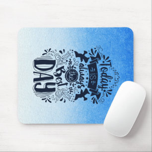 Tapis De Souris Ombre Bleu et blanc Plonger dans des teintes oniri