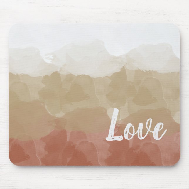 Tapis De Souris Ombre Brown et Tan Love Graceful Gradient (Devant)