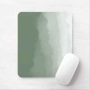 Tapis De Souris Ombre d'aquarelle verte Sage (vert sauge/blanc)