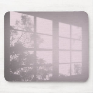 Tapis De Souris Ombre de la fenêtre sur rose