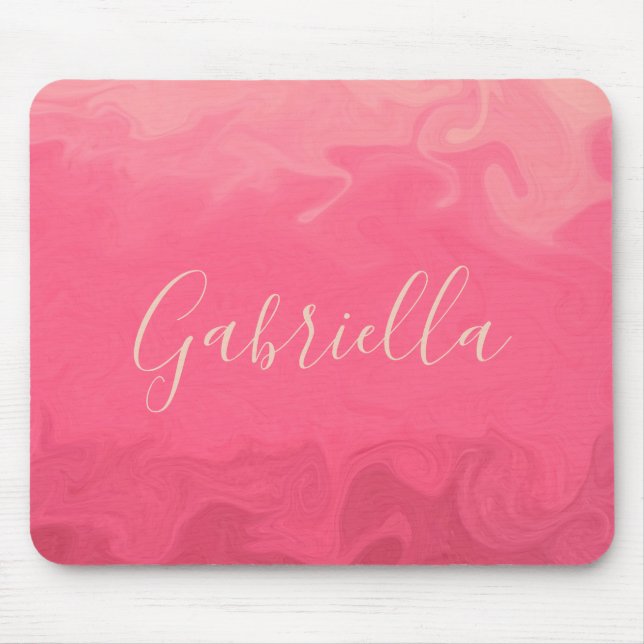Tapis De Souris Ombre rose avec nom (Devant)