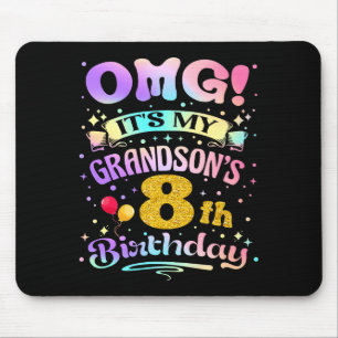 Tapis De Souris Omg C'est L'anniversaire De Mon Petit-Fils De 8 An