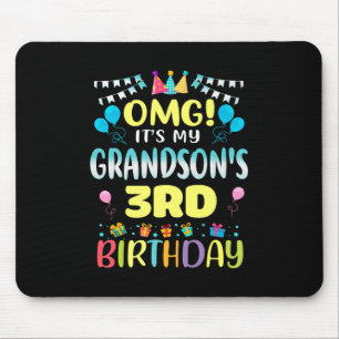 Tapis De Souris Omg Son My Grandsons 3e Anniversaire Sweet 3 Ans O