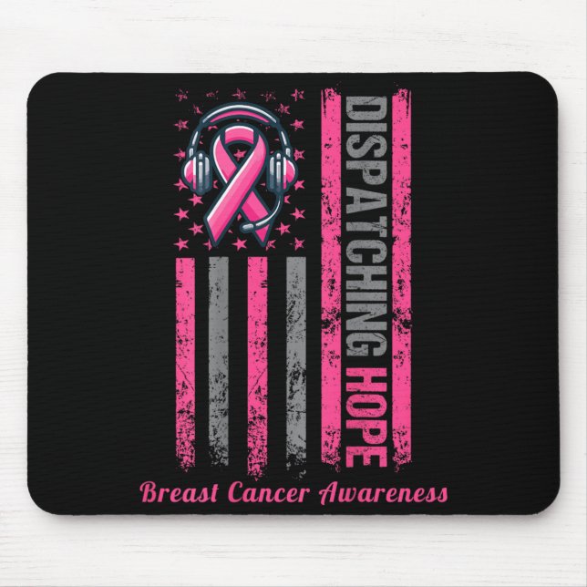 Tapis De Souris ON BACK Dispatcher Ruban Rose de Sensibilisation a (Devant)