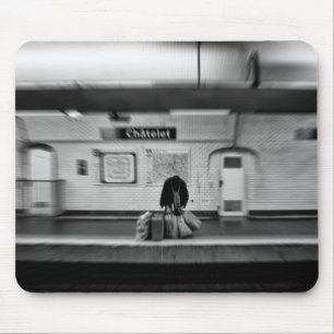 Tapis De Souris On fait du shopping bags in subway