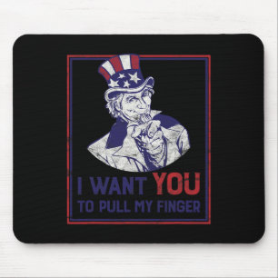 Tapis De Souris Oncle Amusant Sam Je Veux Que Vous Tiriez Mon Doig