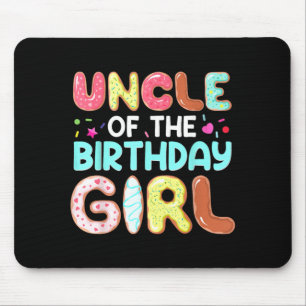 Tapis De Souris Oncle branché de la fille d'anniversaire Mignonne