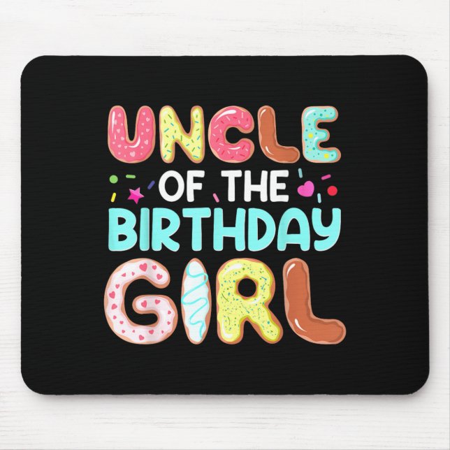 Tapis De Souris Oncle branché de la fille d'anniversaire Mignonne  (Devant)