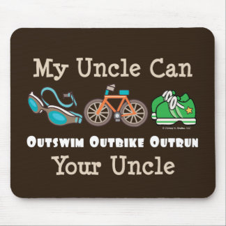 Tapis De Souris Oncle Outswim Outbike Outrun Triathlon Mousepad