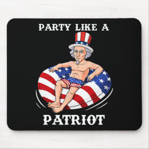 Tapis De Souris Oncle Sam 4 juillet USA Patriot Fun
